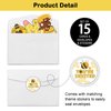 REWIDPARTY Bee 1st Birthday Party Invitations with Envelopes & Stickers（Set of 15） Bee Theme Shaped Fill-in Invitations One Year Old Invites Cards Bee Birthday Baby Shower Party Supplies for Kids