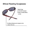 HYKaada 2 Pack Ladies Bifocal Reader Sunglasses Designer Color UV Protection Sun Reading Glasses with 2 Pouches