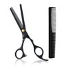 Thinning Shears Thinning Scissors 6.7 Inch Stainless Steel Hair Cutting Scissors Professional Haircut Trimming Texturizing Blending Barber Home Use Hairdressing Scissors for Women Men Kids(Black)