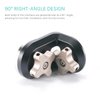Tilta Right Angle Rosette Adapter to 1/4″-20 with Locating Pins | Compatible with Nucleus Nano II Control Handle & Lightweight Shoulder Rig | Aluminum Alloy and Stainless Steel | Black | TA-RRA-1420