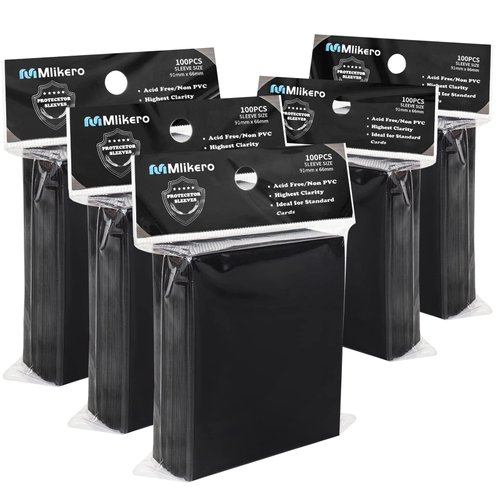 500 Counts Black Card Sleeves, Matte Card Sleeves Deck Card Protectors, Trading Card Sleeves Fit for MTG, Baseball Cards, Sports Cards, Game Cards