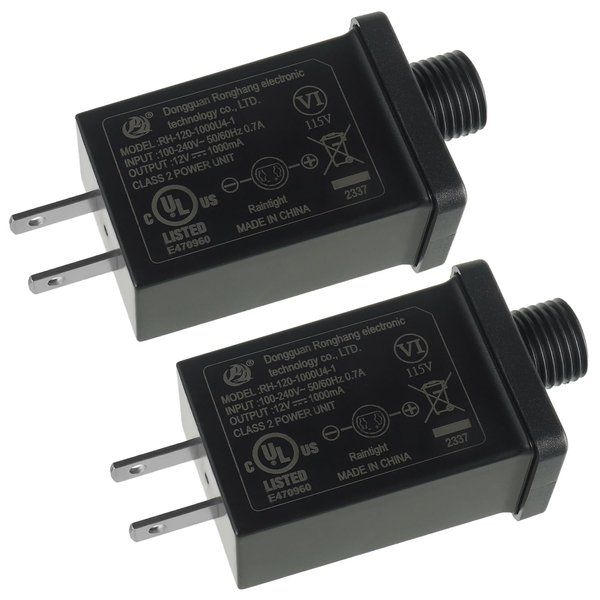 HUAREW Replacement Yard Inflatable Adapter 1A 12V Class 2 Power Supply Adapter for Christmas String Light Halloween Inflatable Decorations