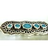 Two small blue and silver metal alligator hair clip fine thin hair