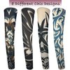 iToolai Temporary Tattoo Sleeves for Men, 8 pcs Set UV Protection Cooling Tattoo Arm Sleeves Slip on(Tribal Designs)