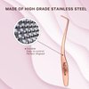 Miuffue False Eyelash Applicator DIY Lash Applicator Tool Stainless Steel Curved Eyelash Tweezers for Strip Lashes, Rose Gold