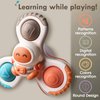 ALASOU 3PCS Pop Suction Cup Spinner Toys for 1 Year Old Boy Girl|Novelty Spinning Tops Toddler Toys Age 1-2|Sensory Baby Bath Toys for Toddlers 1-3|12 18 Months Boy Birthday Gift for Infant