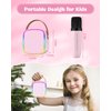 Texpot Karaoke Machine with 2 Wireless Microphones, Kids Toys Portable Bluetooth Speaker for Kids Adults Toddler, Christmas Girls Toys for 4 5 6 7 8 9 10 12 Year Old Birthday Gift Ideas (Pink)
