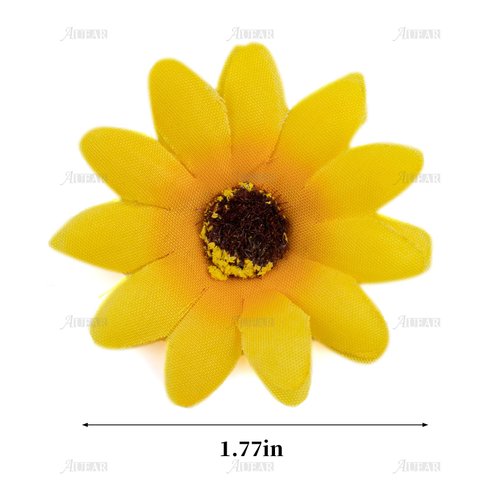 AUEAR, 12 Pack Sunflower Alligator Clips, 1.8 inch Flower Duckbill Hair Clip Hair Barrettes for Women Girls Beach Summer Party