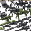 Feleph Weapon Pack Military Army WW2 Toys for Soldier Figures, Swat Team Gear Set for Boys, Battle Building Blocks Bricks Compatible with Major Brand