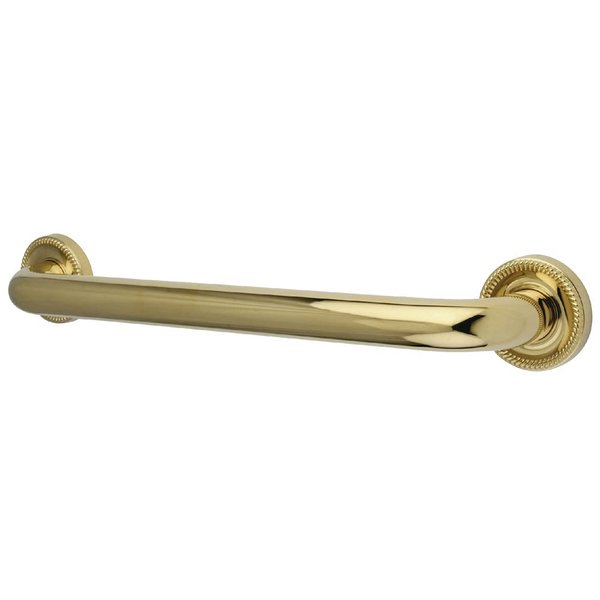 Kingston Brass DR914122 Designer Trimscape Camelon 12-Inch Grab Bar, Polished Brass
