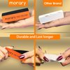 Morary 12-Pack Nail Buffer for Natural Nails 100/180/240 Grit 3 Sided (Orange Black)