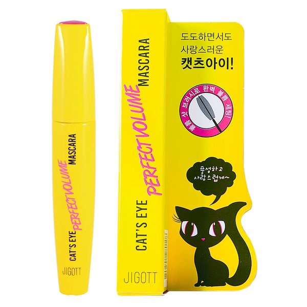 JIGOTT CAT`S EYE PERFECT VOLUME MASCARA - Korean Black Washable Mascara For Maxmum Volume & Length Eyerashes (Black, 1 Count)