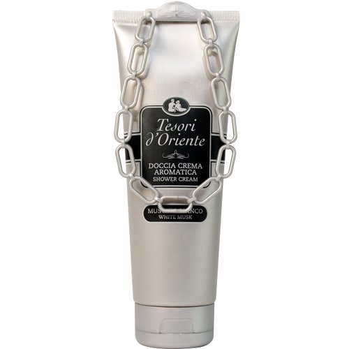 Tesori d'Oriente Shower Cream Gel Womens, Moisturizing Body Wash For Women, Travel Size Body Gel with Skin Care Essentials-250 Ml-8.45us Fl Oz-[Italian Import ]-(White Musk)