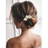 Unicra Gold Rhinestone Bride Hair Comb Bridal Wedding Hair Piece Crystal Hair Accessories for Women and Girls (Gold)