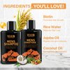 Men's Shampoo and Conditioner w/Rice Water and Biotin, Deeply Strengthens, Moisturizes and Nourishes Hair, Reduces Hair Loss, Natural Shampoo and Conditioner Set - 2 x 8.45 Fl Oz