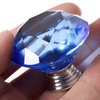 Mtsooning Crystal Cabinet Knobs, 4PCS Diamond Glass Handles Drawer Pulls for Dresser Closet Wardrobe Cupboard Door Kitchen Bathroom Furniture Decoration, with Mounting Screws(Blue)