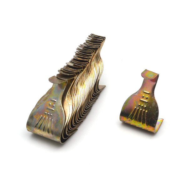MY MIRONEY 2.2" x 1.3" Metal Rail Molding Hanging Hooks Colorful Photo Frame Picture Rail Hooks Pack of 30