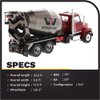 Diecast Masters Western Star 4700 SFFA Concrete Mixer Truck- Metallic Red & Gray | Tandem With Mixer | 1:50 Scale Model Semi Trucks | Diecast Model by Diecast Masters 71033