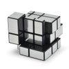 AMAZA Mirror Speed Magic Cube 3X3 Puzzle 3x3x3 Speed Cube QiYi Toys 3x3 Speed Cube Magic Puzzle Cube for Children and Adults Silver
