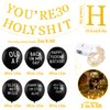 SUNBEAUTY 30th Birthday Decorations for Him Or Her LED Gold Birthday Party Decor Sign Abusive Balloons Funny Banner 30th Bday Party Supplies Holy Shit You're 30 Birthday Banner Party Decoration