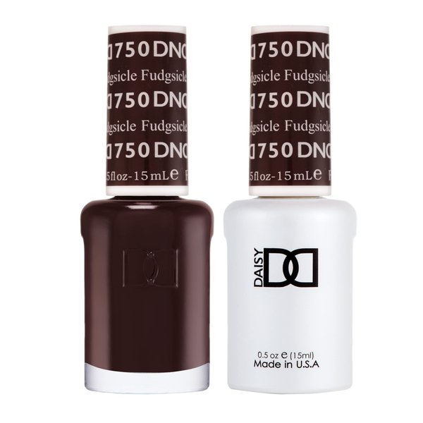 DND Gel Polish Set - 1 each of Brown Gel Polish and Brown Nail Polish, 750 Fudgsicle, 0.5 Fl Oz