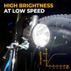 Bike Front Light, Fully Dynamo Bike Light Set, Motorized Friction Generator, 200 Lumens, Waterproof, Easy to Install, Never Need Battery Bike Light (Black)