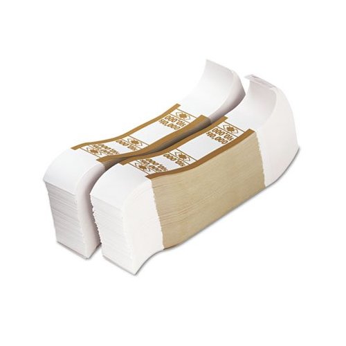 PMCOMPANY 55010 Self-Adhesive Currency Straps, Mustard, $10,000 in $100 Bills, 1000 Bands/Pack