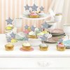 30 PCS Silver Little Star Cupcake Toppers Glitter Twinkle Star Cupcake Picks Bridal Shower Cake Decorations for Wedding Engagement Baby Shower Kids Birthday Party Supplies Mixed Size