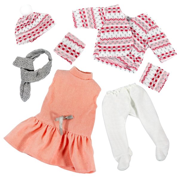 6 Piece Set 12 13 14 15 16 Inch Baby Doll Clothes - Outfit Doll Sweater Costume - Doll Clothes Sets - Cute Alive Doll Accessories Outfits for Birthday Gift