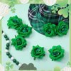 24 Pack St Patricks Day Hair Clip Rose Flower Hairpin Floral Brooch for Party Supplies Wedding Pack for Women Girls Rose Hair Accessories Boho Flower Pins(Green)