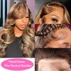 SWEETGIRL 13x6 Highlight Lace Front Wigs Human Hair Body Wave Hd Lace Frontal Wigs P4/27 Honey Blonde Ombre Colored Human Hair Wigs for Women Pre Plucked 180 Density 24 Inch