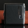 Fathers Day Gift Rechargeable Leather Cigarette Case with Electronic USB Lighter Christmas Gifts black