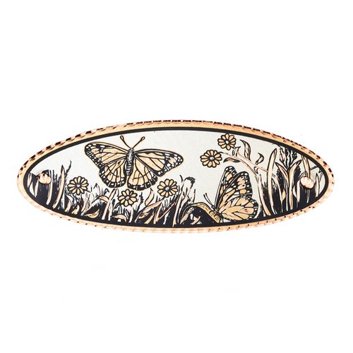 Copper Handmade Butterfly Hair Clips. Copper Butterfly French Barrettes with Silver Backing No-Slip Grip Decorative Hair Accessories