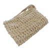 2 Pack Soap Exfoliating Bag Natural, Soap Saver with Drawstring and Wooden Bead Holder,Exfoliating Loofah Pouch for Bathroom Shower