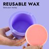 Silicone Wax Warmer Liner Pot Removable Silicone Wax Bowl for Waxing Replacement 14oz Microwave Easy to Clean Reuse 3pcs Non-Stick Silicone Waxing Bowl