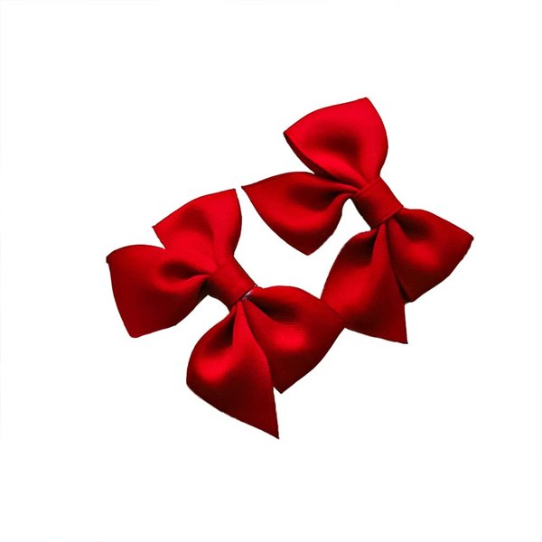 Bow Hair Clips for Girls Red Hair Bow Barrettes for Little Girls Cute Hair Accessories for Girls 2pcs Bowknot Hair Clip