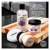 CLARK’S Cutting Board Oil and Wax Kit - Set includes Food Grade Mineral Oil (12oz), Finishing Wood Wax (6oz), Applicator Sponge & Buffing Pad, Enriched with Food Safe Lavender and Rosemary Extract