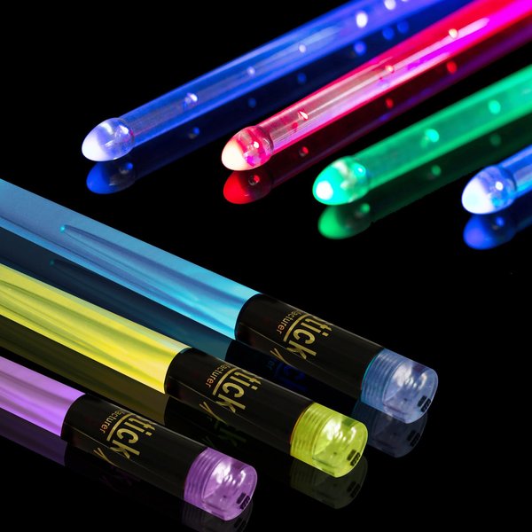 Light Up Drum Sticks Rechargeable 15 Color Changing Led Personalized Drumsticks for Adults Kids Drummer Gifts Drum Accessories