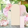 Arch Backdrop Cover, 6FT Wedding Arch Cover Spandex Fitted Arch Covers Stretchy Cardboard Chiara Wall Backdrop Stand Fabric - Apricot Arch Backdrop Panels for Birthday Party Baby Shower Banquet Decor