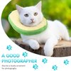 Frienda 2 Pieces Adjustable Cat Cone Soft Cat E Collar Cat Elizabeth Collar Cute Cat Donut Toast Neck Cone Collar Adjustable Cat Cone Collar with Edge Gift for Christmas Kitten and Cats