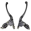 KAKO Clutch Brake Handle Lever Perch for Left Right 7/8" Black Universal Motorcycle Handlebar for Honda CR XL XR CRF XR80 XR100 CRF70 CRF50 CRF80 CRF100 CRF150 Pit Dirt Bike