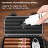 Flauno Travel Cigar Humidor Case - Portable Cigar Box with Humidifier Disc & Cigar Cutter | Waterproof | Crushproof | Airtight | Durable (Holds up to 5 Cigars)