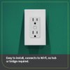 Leviton Decora Smart Outlet, Tamper-Resistant 15A, Wi-Fi 2nd Gen, Works with My Leviton, Alexa, Google Assistant, Apple Home/Siri & Wire-Free Companions for Switched Outlet, D215R-2RW, White