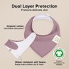 8-Pack Organic Baby Bandana Drool Bibs for Girls - Super Absorbent Baby Bibs for Baby Girls, Baby Boys, Soft Cotton Bandana Bibs, Baby Drool Bib, Teething Bibs for Infant, Toddler, Bib Girl (Mauve)