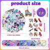 Roller Skate Party Favors 98PCS Slap Bracelets, Stickers, Key Chains, Pin Badges and Temporary Tattoos for Kids Boys Girls Throwback 80s 90s Roller Skating Hip Hop Birthday Party Supplies Decorations