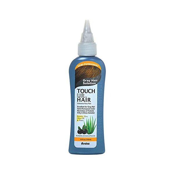 Avatar Touch UR Grey Hair Color, 7102, Natural Black, 3.5 oz