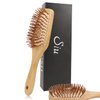 SIU Bamboo Paddle Hair Brush Detangling Hairbrush for Women, Men and Kids, Suitable for All Hair Styles - Small