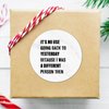 It's No Use Going Back to Yesterday Because I was A Different Person Then Round Label Stickers 100pcs Circle Decals for Water Bottle Luggages Laptop Computer Envelopes Seals Card Boxes 2in
