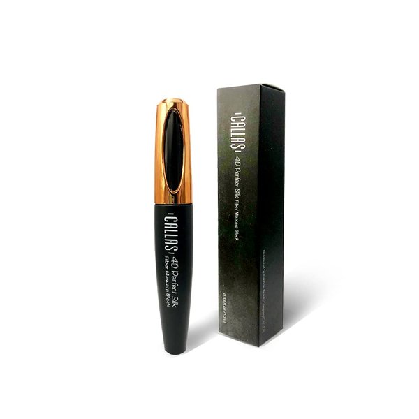 Callas 4D Perfect Silk Fiber Mascara Black, Mascara black volume and length, Waterproof, Smudge-proof 0.33fl.oz/10ml