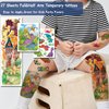 CHARLENT Kids Full Half Sleeves Temporary Tattoos - 27 Sheets Mixed Full Half Arm Tattoos Stickers for Boys Girls Birthday Party Favors Goodie Bag Fillers